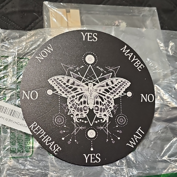 Other - Nwt Mystical Black and White Butterfly Decision Board